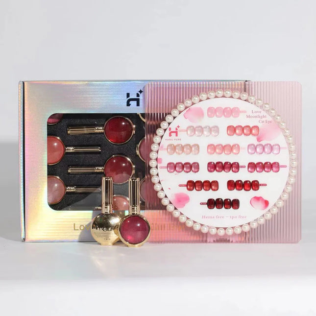 HANG Love Moonlight Cat Eye Gel Polish – HEMA & TPO Free 12 Color Set (#247 - 258) + Free Display & Magnet