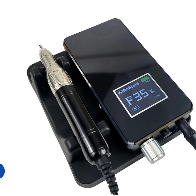 Medicool Pro Power Elite Nail Drill – 35,000 RPM Rechargeable Professional E-File (Portable/Desktop)