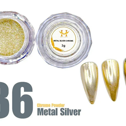 HANG Chrome Powder - #36 Mental Sliver 3g - TTT Nails Supply
