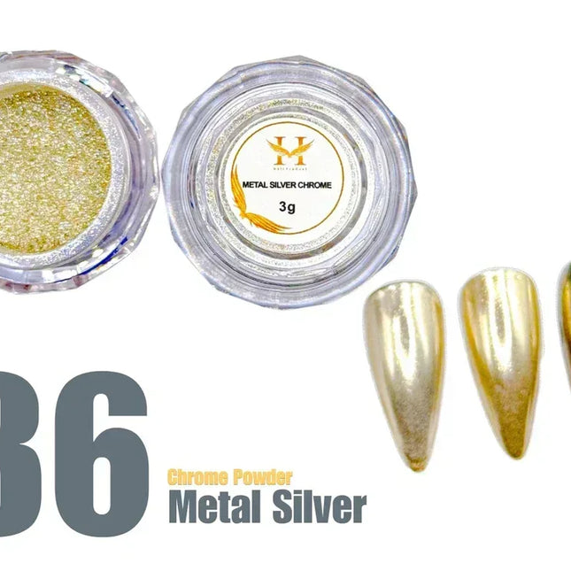 HANG Chrome Powder - #36 Mental Sliver 3g - TTT Nails Supply