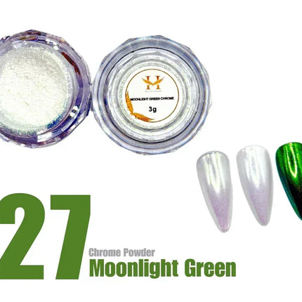 HANG Chrome Powder - #27 Moon light green 3g - TTT Nails Supply