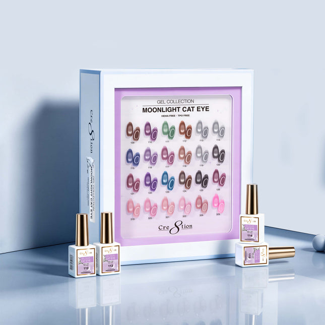 Cre8tion Cat Eye Gel Moonlight Collection Kit - 24 Colors Set