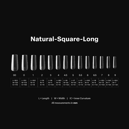 Apres Gel-X Tips 2.0 - NATURAL Square 600pcs