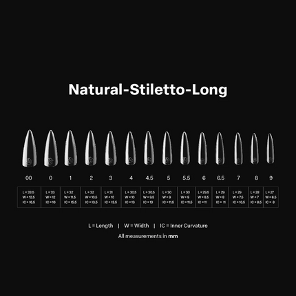 Apres Gel-X Tips 2.0 - NATURAL Stiletto 600pcs