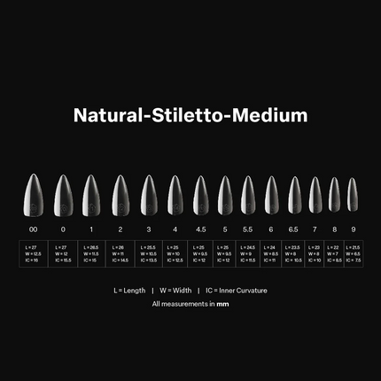 Apres Gel-X Tips 2.0 - NATURAL Stiletto 600pcs