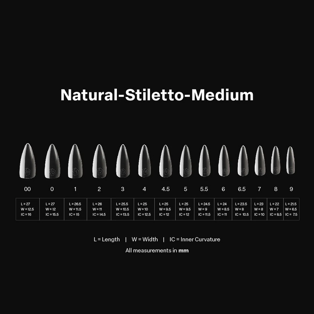Apres Gel-X Tips 2.0 - NATURAL Stiletto 600pcs