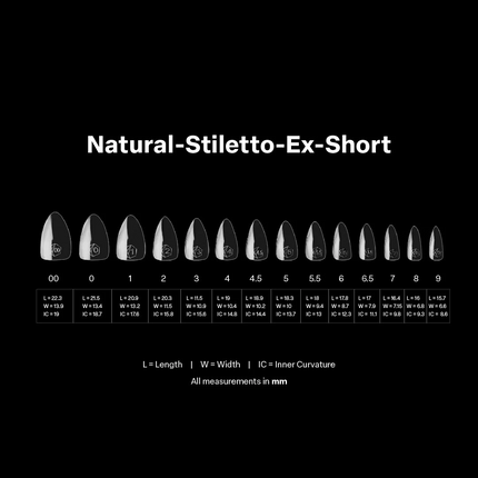 Apres Gel-X Tips 2.0 - NATURAL Stiletto 600pcs