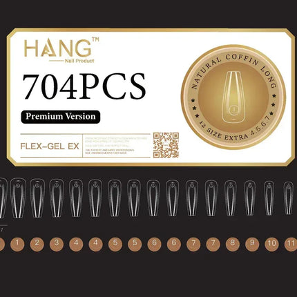 HANG Premium Flex-Gel X - Natural Coffin - Long (L) - TTT Nails Supply