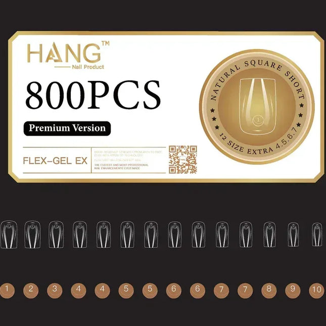 HANG Premium Flex-Gel X - Natural Square - Short (S) - TTT Nails Supply