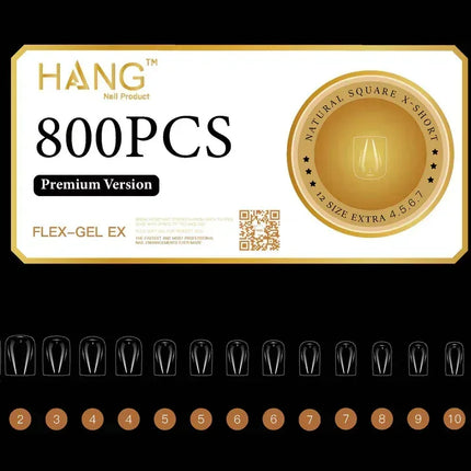 HANG Premium Flex-Gel X - Natural Square - X Short (XS) - TTT Nails Supply