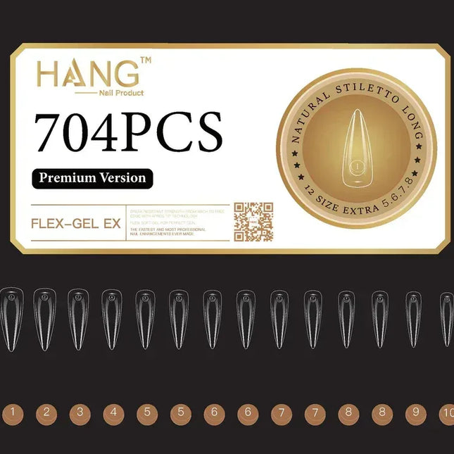 HANG Premium Flex-Gel X - Natural Stiletto - Long (L) - TTT Nails Supply