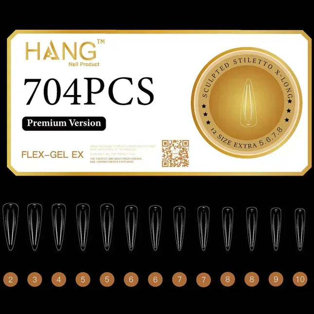 HANG Premium Flex-Gel X - Natural Stiletto - X Long (XL) - TTT Nails Supply