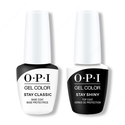 OPI GelColor - Stay Classic Base & Stay Shiny Top Coat 0.5 oz