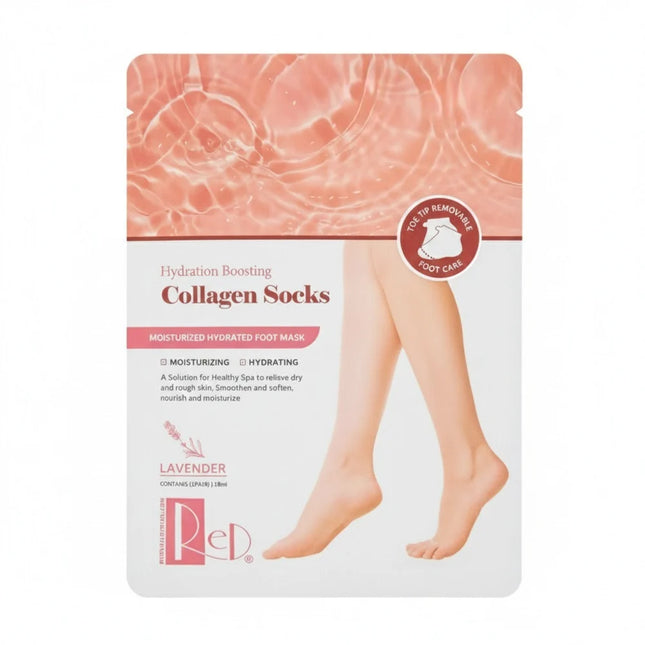 RED Collagen Pedicure Socks – Hydration Boosting Treatment