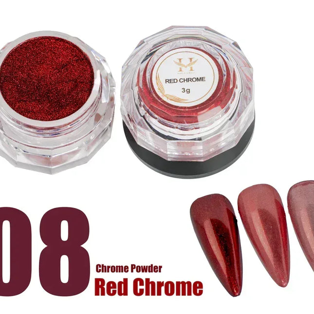 HANG Chrome Powder - #08 Red Chrome 3g - TTT Nails Supply