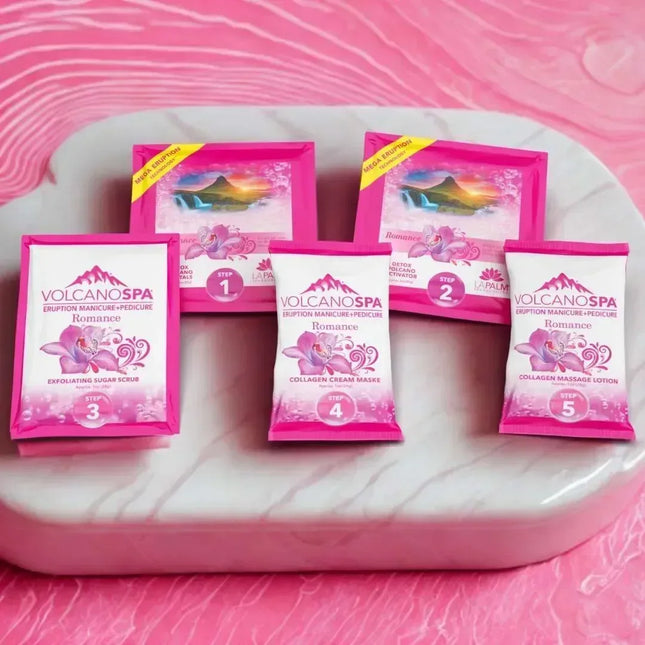 La Palm Volcano Spa Pedicure 6-Step - Romance (Case 36pcs) - TTT Nails Supply