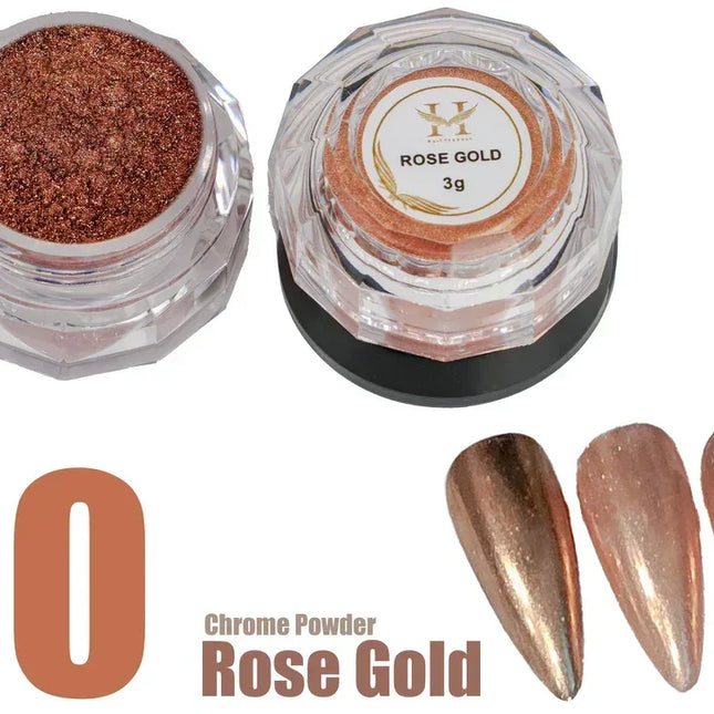 HANG Chrome Powder - #10 Rose Gold 3g - TTT Nails Supply