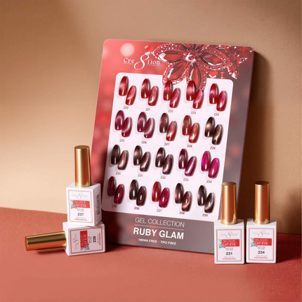 Cre8tion Cat Eye Gel Ruby Glam Kit - 20 Colors Set