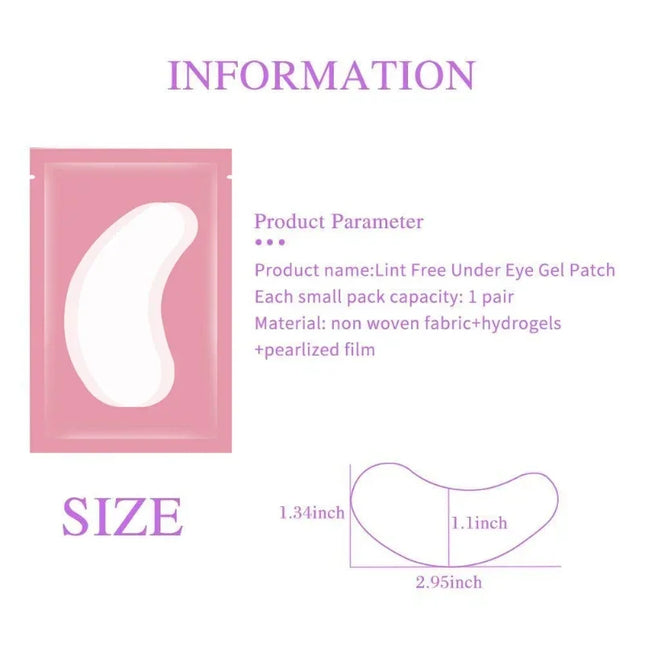 Under Eye Patches for Eyelash Extensions – 100 Pairs