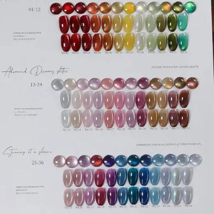 Star River Galaxy Cat-Eye Gel Polish Set – 36 Magnetic Shades