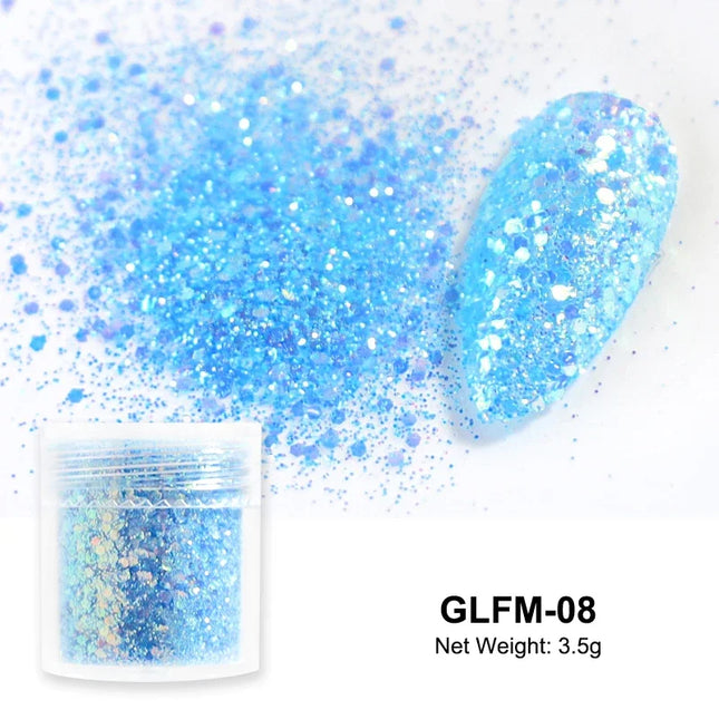 Sugar Nail Art Glitter Powder