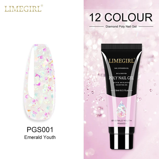 Glitter Poly Nail Extension Gel – 15g
