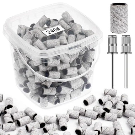 200pcs Nail Sanding Bands Set (80–240 Grit)