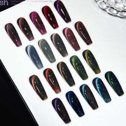 Midnight Crystal Collection – Cat-Eye Glitter Gel Set (20 Shades)