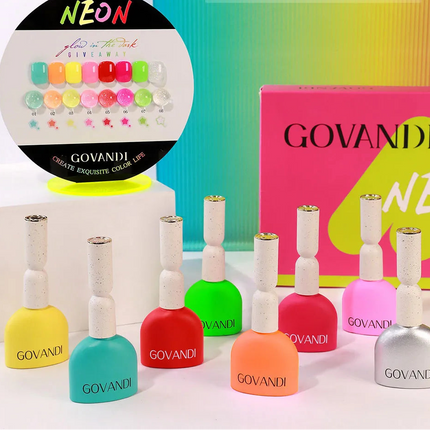 Glow-in-the-Dark Neon Gel Nail Polish Set