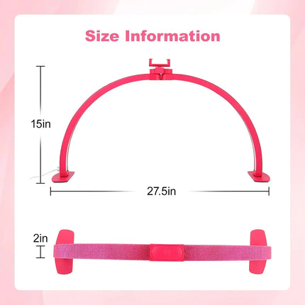 Diamond Shine Half-Moon Nail Desk Light – 29” Folding LED (Barbie Pink)
