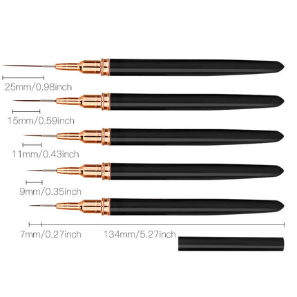 5pcs Nail Art Liner Brush Set