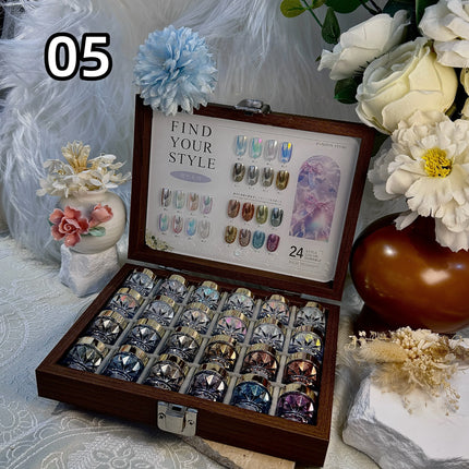 Moonlight Mirror Nail Powder Set – 24 Colors Glitter