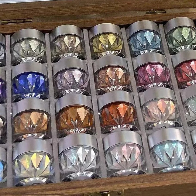 Moonlight Mirror Nail Powder Set – 24 Colors Glitter