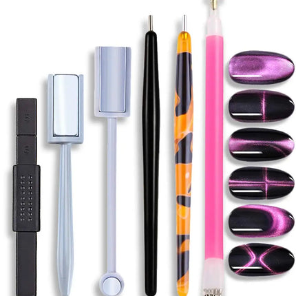 Professional Cat-Eye Nail Magnet Set – 14PCS High-Power Tools