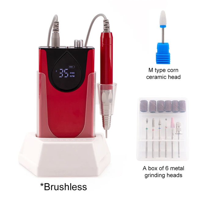 Portable Brushless Nail Drill – Aluminum