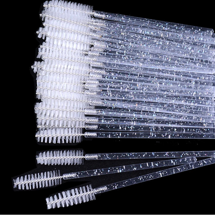 50pcs Eyelash & Eyebrow Brush Spoolies with Case