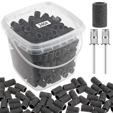200pcs Nail Sanding Bands Set (80–240 Grit)