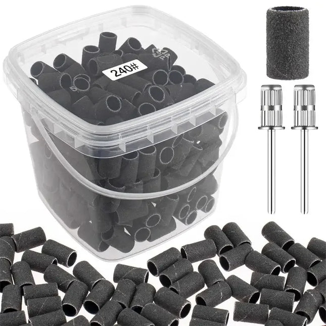200pcs Nail Sanding Bands Set (80–240 Grit)