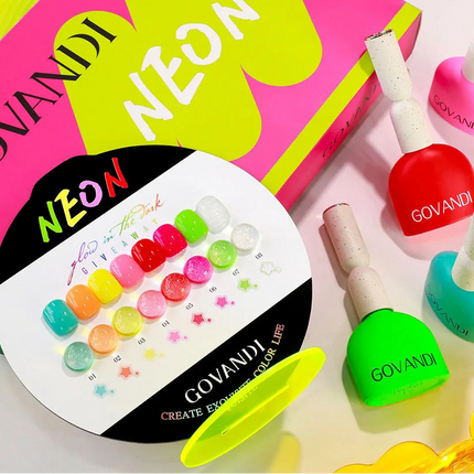 Glow-in-the-Dark Neon Gel Nail Polish Set