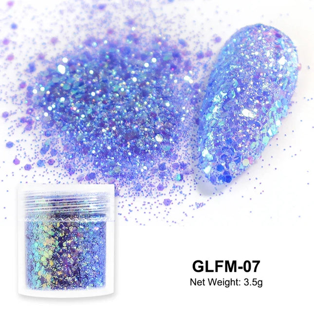 Sugar Nail Art Glitter Powder