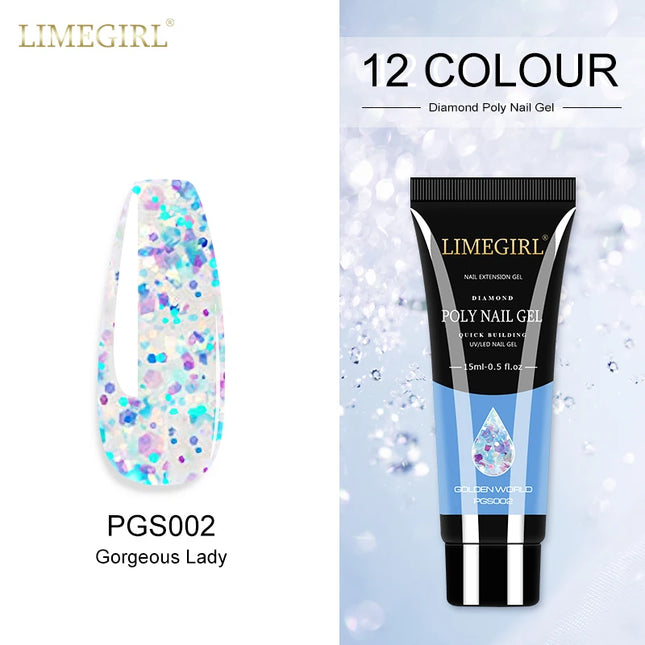 Glitter Poly Nail Extension Gel – 15g