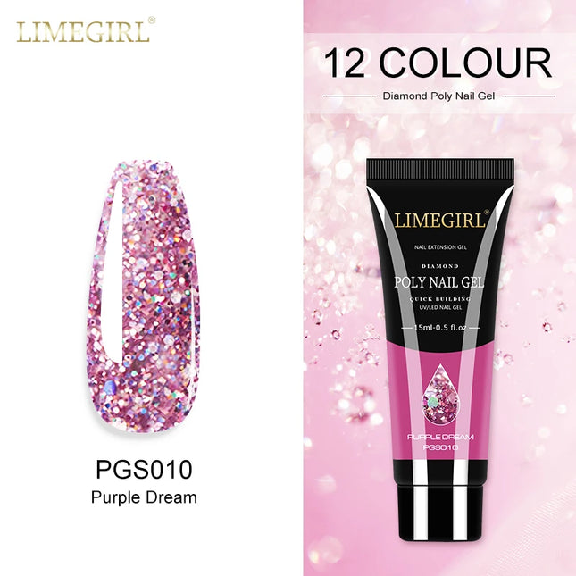 Glitter Poly Nail Extension Gel – 15g