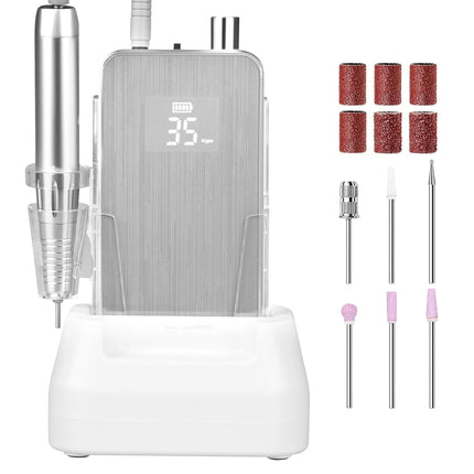 Pink Nail Drill – Rechargeable Brushless Polisher Set