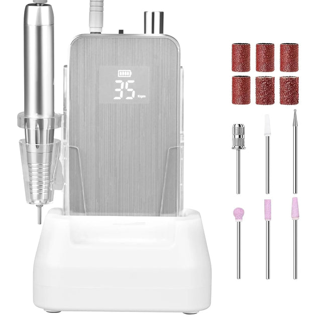 Pink Nail Drill – Rechargeable Brushless Polisher Set