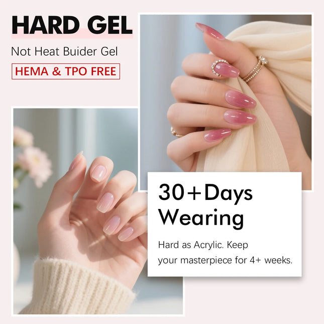 No-Heat Builder Nail Gel HEMA-Free  – 9 Colors
