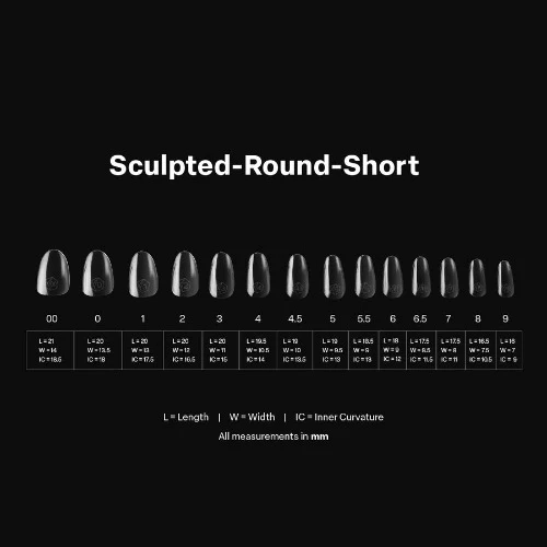 Apres Gel-X Tips 2.0 - SCULPTED Round 600pcs