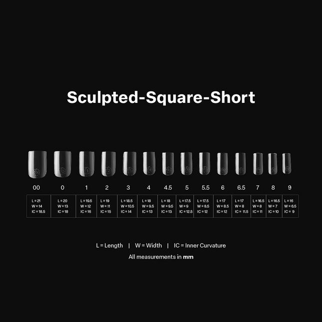 Apres Gel-X Tips 2.0 - SCULPTED Square 600pcs