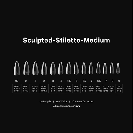 Apres Gel-X Tips 2.0 - SCULPTED Stiletto 600pcs