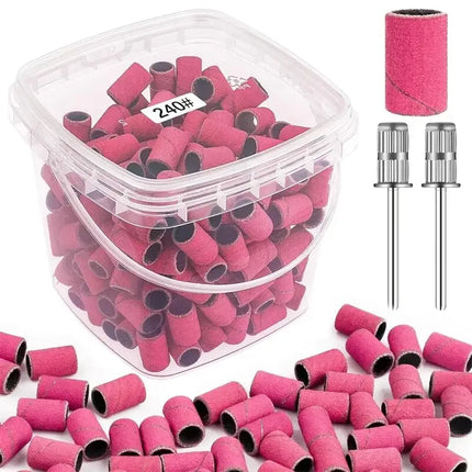 200pcs Nail Sanding Bands Set (80–240 Grit)