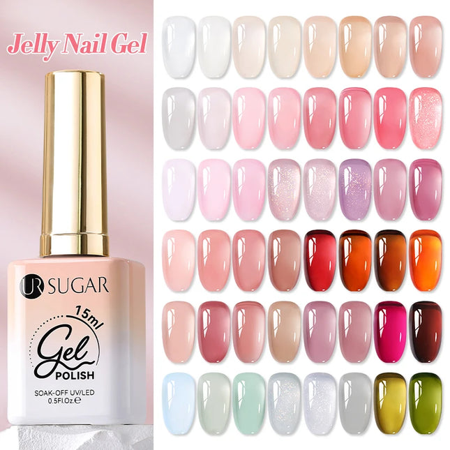 Jelly Gel Polish – Translucent Sheer Nail Gel
